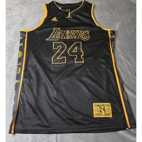 Adidas Kobe Bryant Los Angeles Lakers Black Mamba #24 Jersey Size XXL NWT